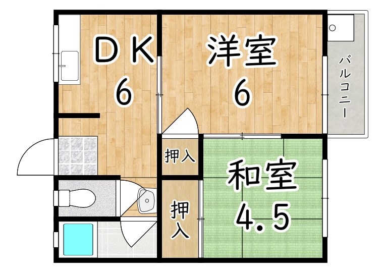 二上マンション 203号室 間取り