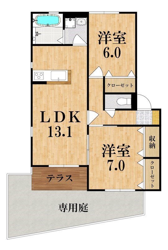 フローレンスⅡ 間取り図