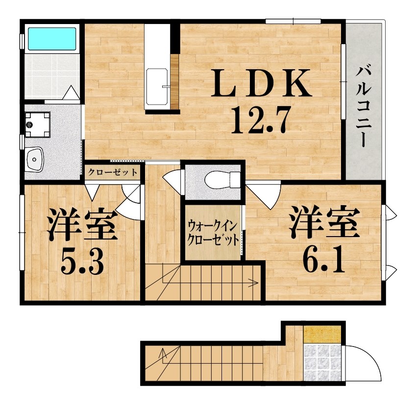 タンドル香芝Ａ 間取り図