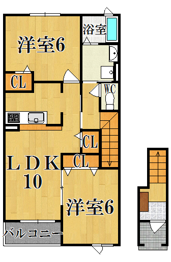 プロミネント 201号室 間取り