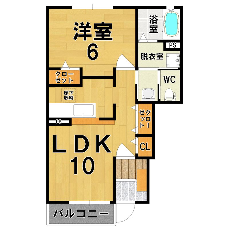 プロミネント 101号室 間取り