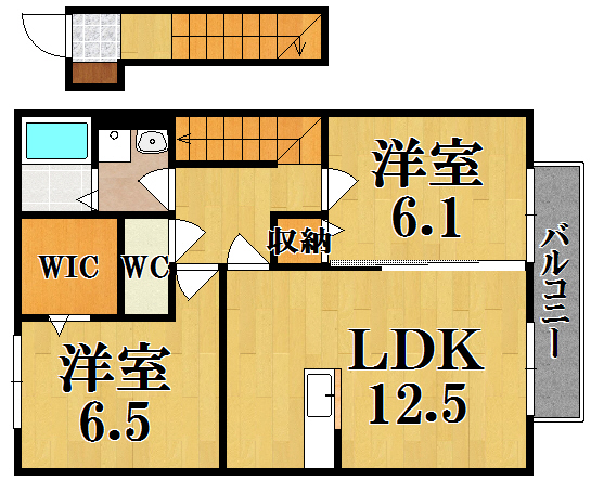 シエラ二上 205号室 間取り
