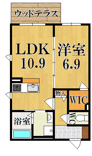 オルソ　フォレスタ 101号室 間取り