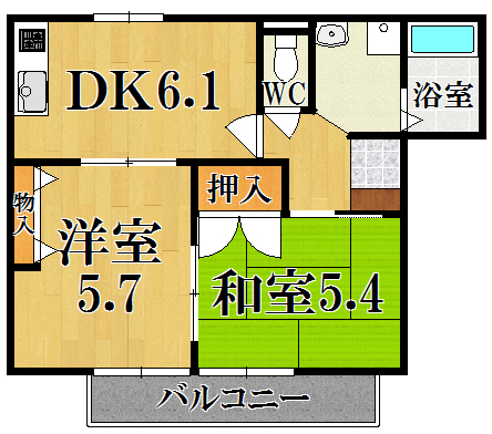 ウィステリア伏見 103号室 間取り