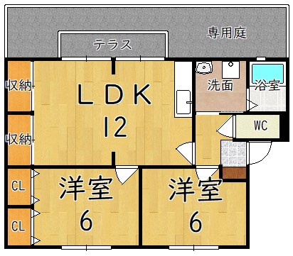 パセオアゼリオ B101号室 間取り
