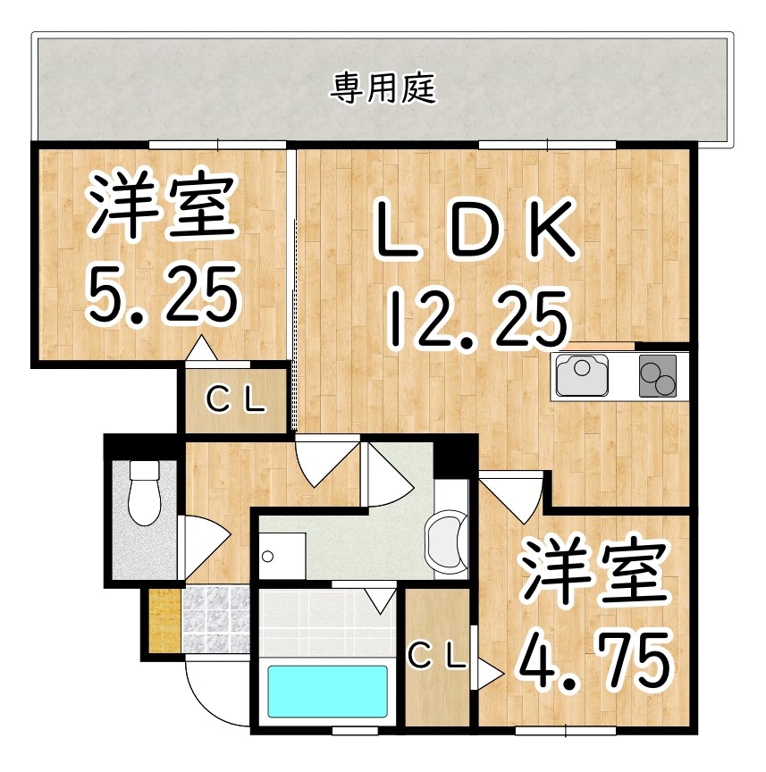 ウィット狐井 102号室 間取り