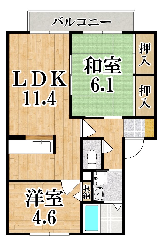 エルドラード五位堂Ｃ 間取り図