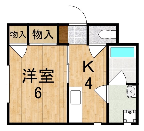 ファミール法隆寺 201号室 間取り