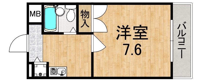 エスポワール信貴 103号室 間取り