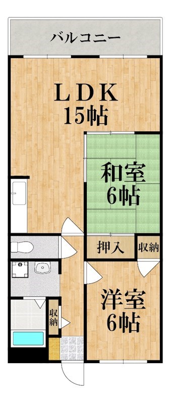 セントラルコート香芝 202号室 間取り