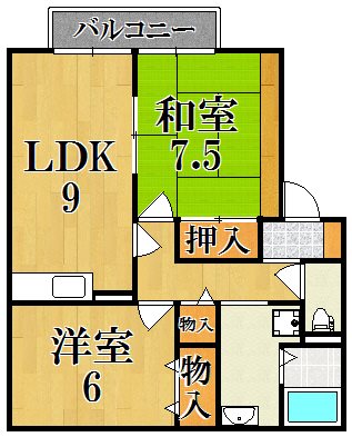 セジュールこもがわ 間取り