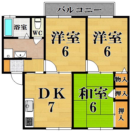 サニーホームズ池田 205号室 間取り