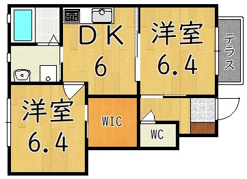 ヴィラコートＢ 102号室 間取り