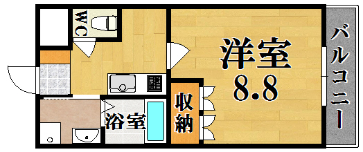 ワンライフ大和 102号室 間取り