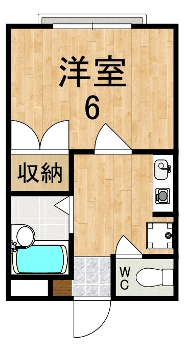 ド・リーデル 203号室 間取り