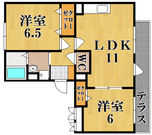 パストラル　モリ 103号室 間取り