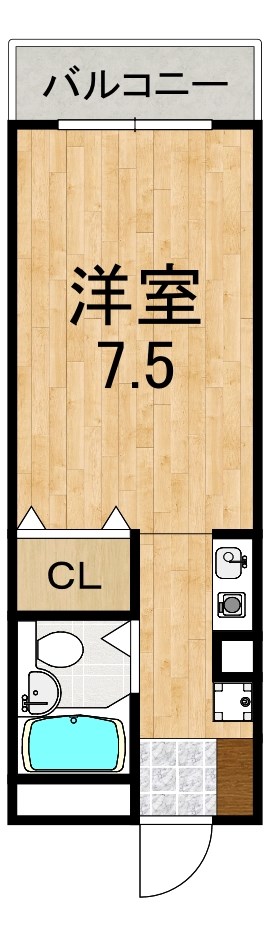 リオグランデ由希 303号室 間取り