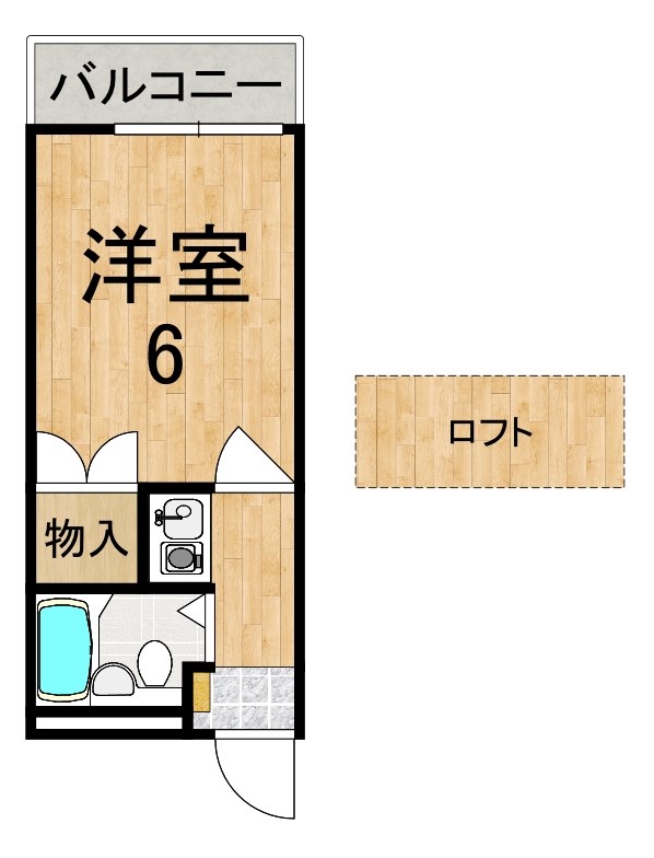 サクラコートナカタ 104号室 間取り