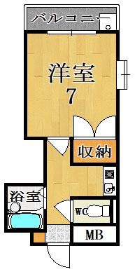 ファーストシティⅠ 401号室 間取り