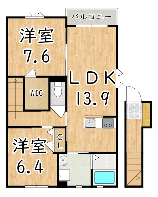 シャーメゾン新田 間取り図