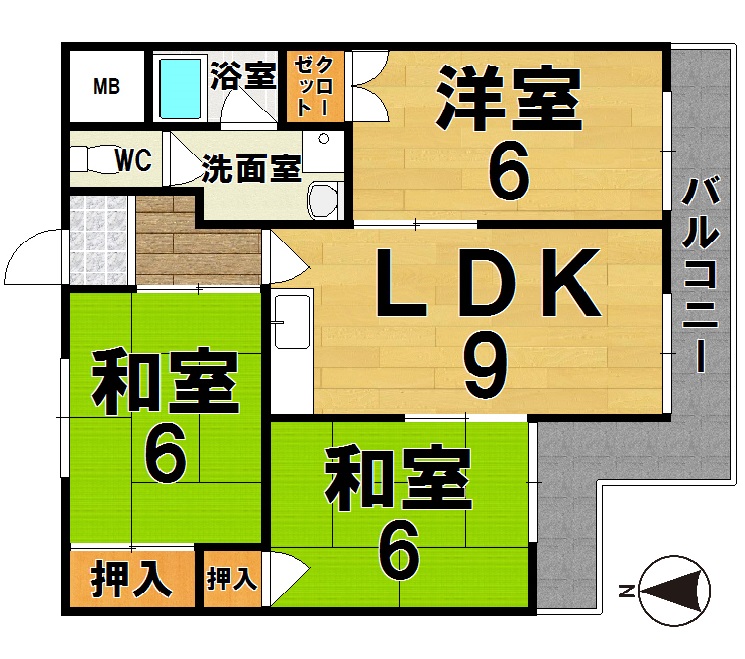 第３サンコウハイツ 110号室 間取り