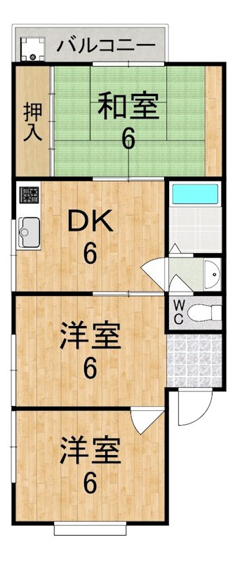 シティロイヤル龍田 間取り図