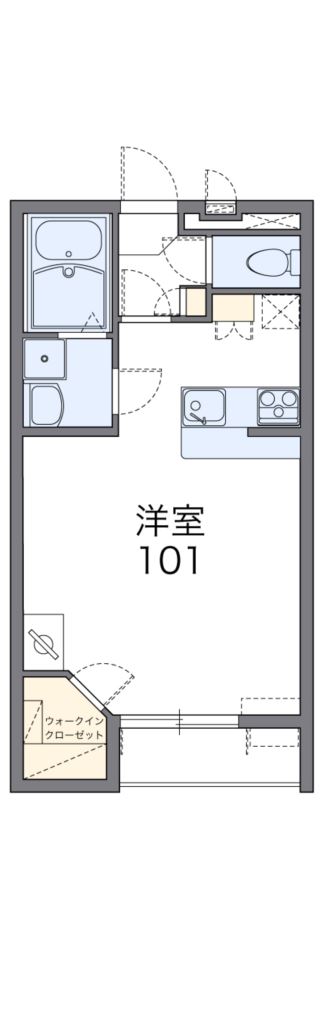 レオパレス南生駒 105号室 間取り