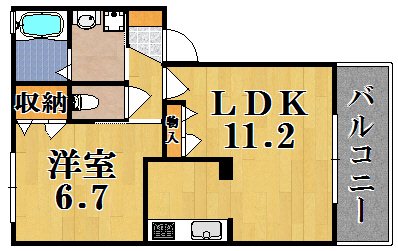 ブルーム州見台 203号室 間取り