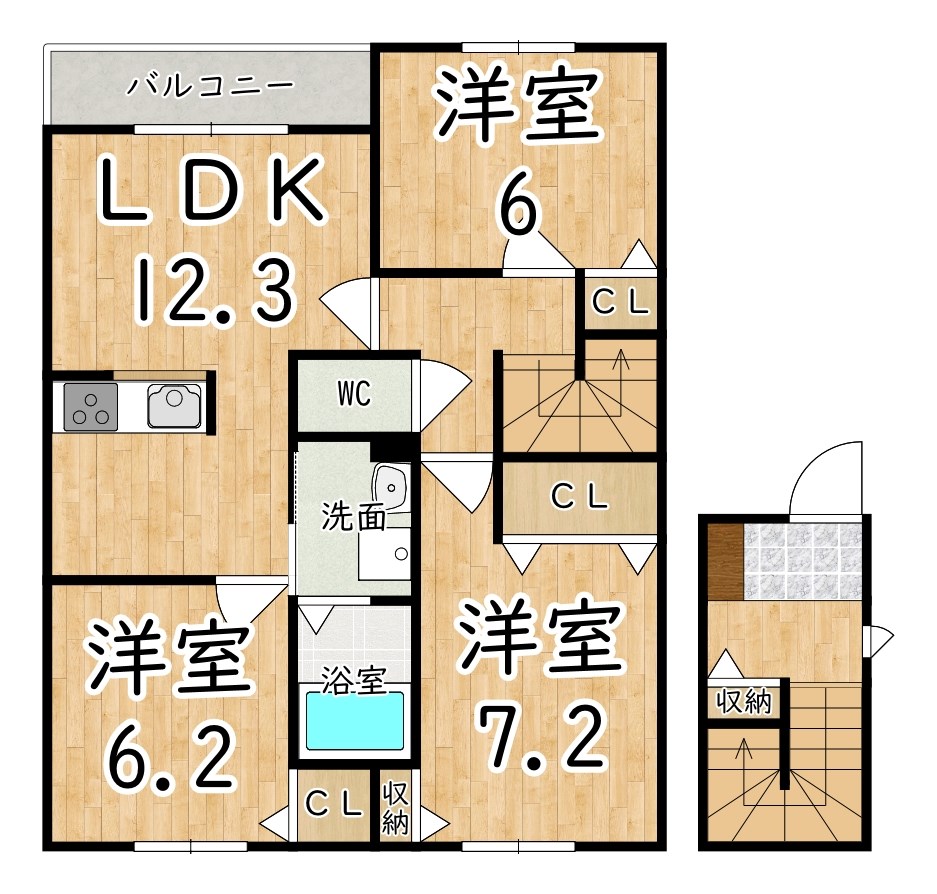 サンシャインヒルズ大谷 間取り図