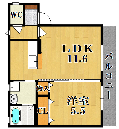 コンフォート東福寺Ａ棟 103号室 間取り