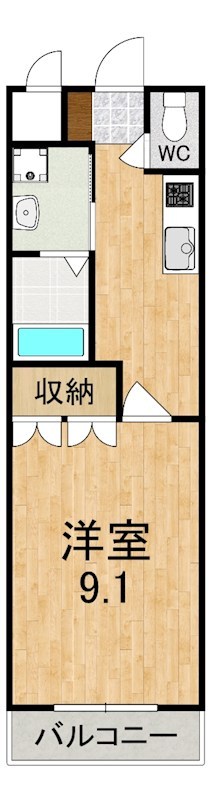 チェリーハウス 101号室 間取り