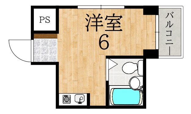 ウェルネス帝塚山 303号室 間取り
