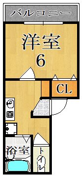 フローラ新大宮 101号室 間取り