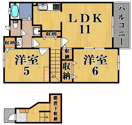 シャルマンⅠ 203号室 間取り