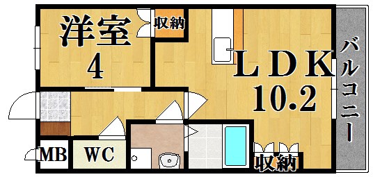 ビューハイム安の森 103号室 間取り