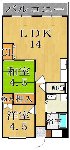 矢埜ハイツ 間取り図