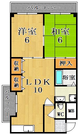 リバーサホ萬 302号室 間取り