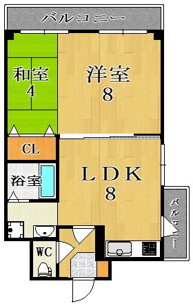 リバーサホ萬 601号室 間取り
