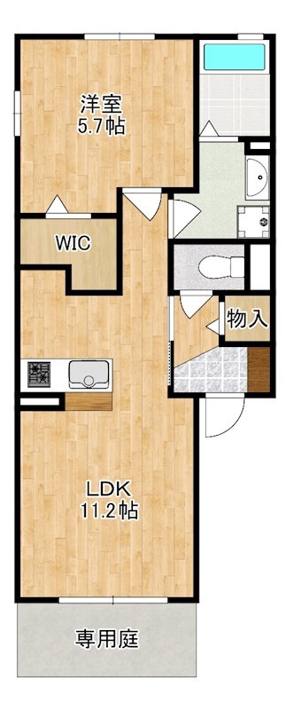 リビングタウン新大宮 B101号室 間取り