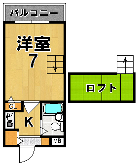 シティパレス生駒谷田町Ｐ-6 間取り図