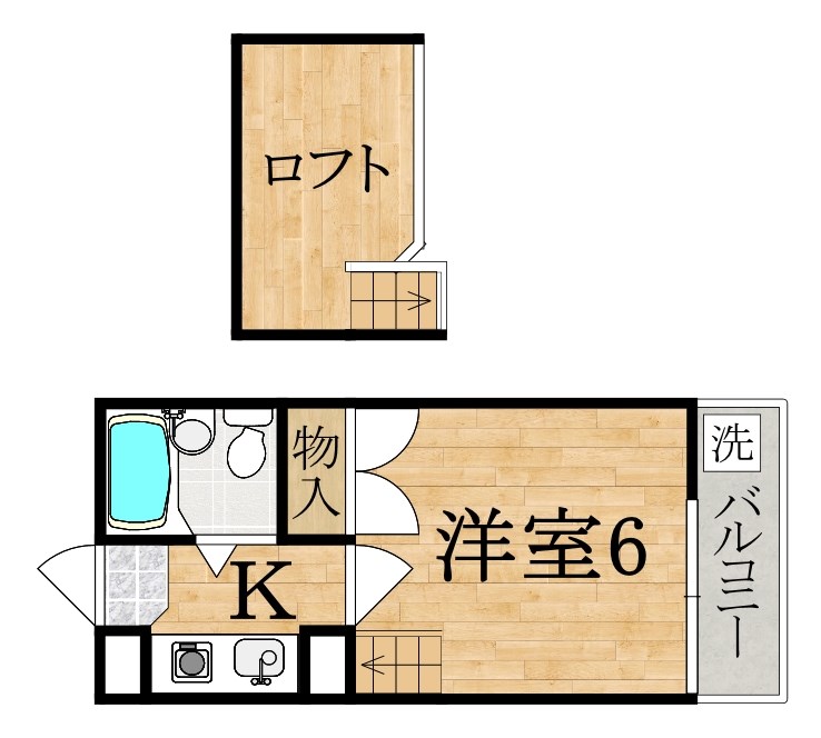 シティパレス生駒谷田町Ｐ-2 間取り