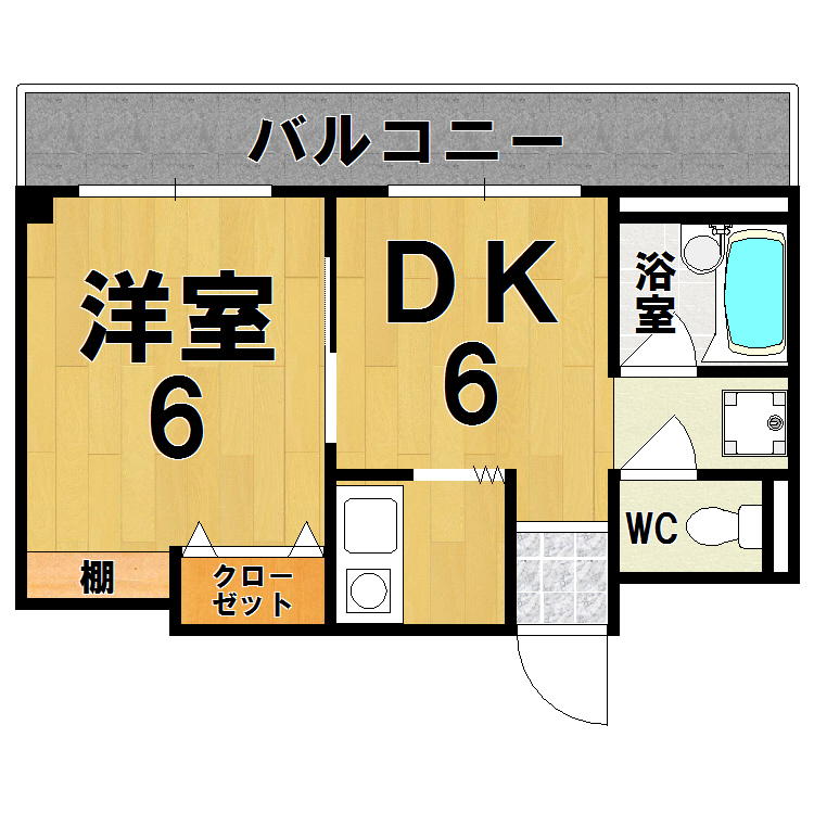 パストラル生駒 203号室 間取り