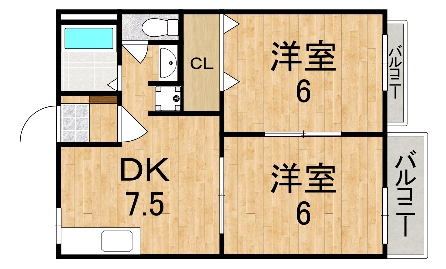 アーバン西大和６号 201号室 間取り