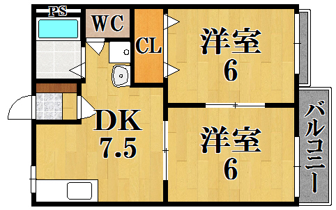 アーバン西大和６号 201号室 間取り