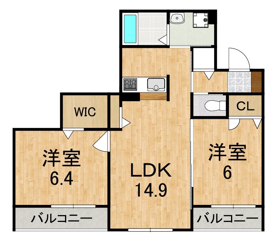 ラウレア 201号室 間取り