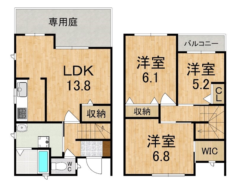 パルモメゾネット 間取り図