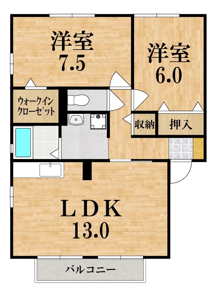 101号室 間取り