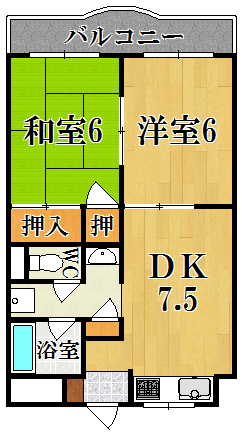 メゾンたかまど 205号室 間取り