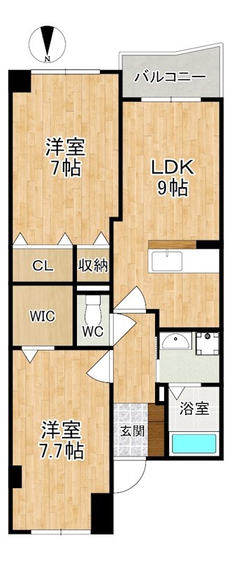 ベル　コリーヌ 201号室 間取り