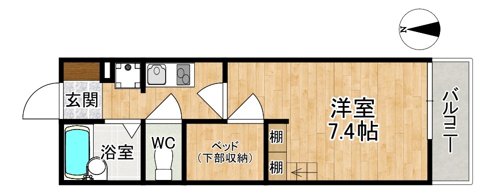 レオパレスプレミエ　エトワール 301号室 間取り